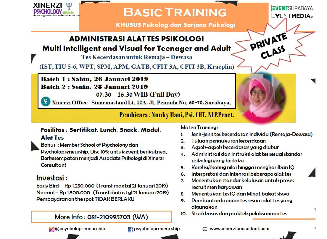 Basic Training Khusus Psikolog dan Sarjana Psikologi image 1