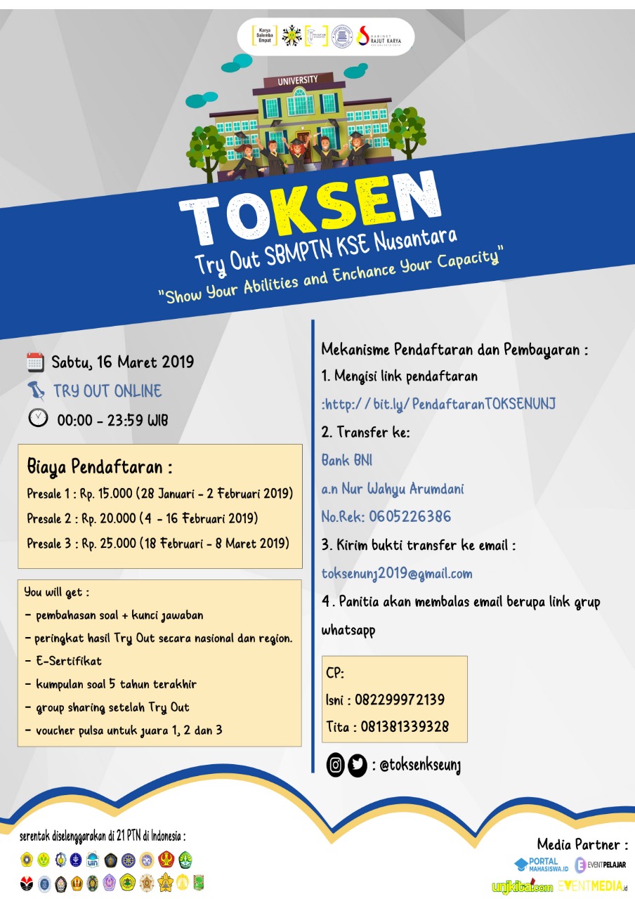 TOKSEN (Try Out SBMPTN KSE Nusantara) 2019 image 1